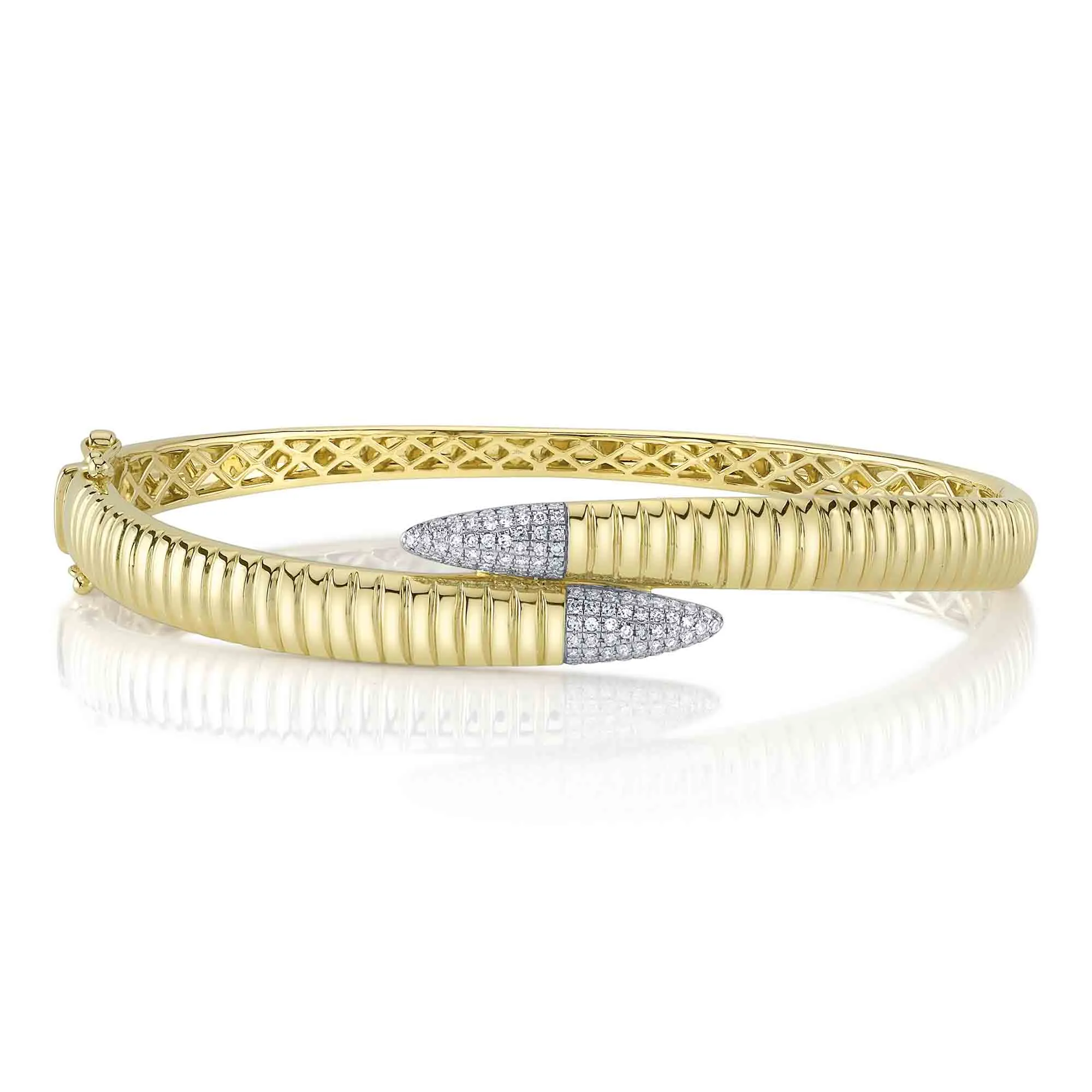 0.24CT 14K Y/G DIAMOND BANGLE