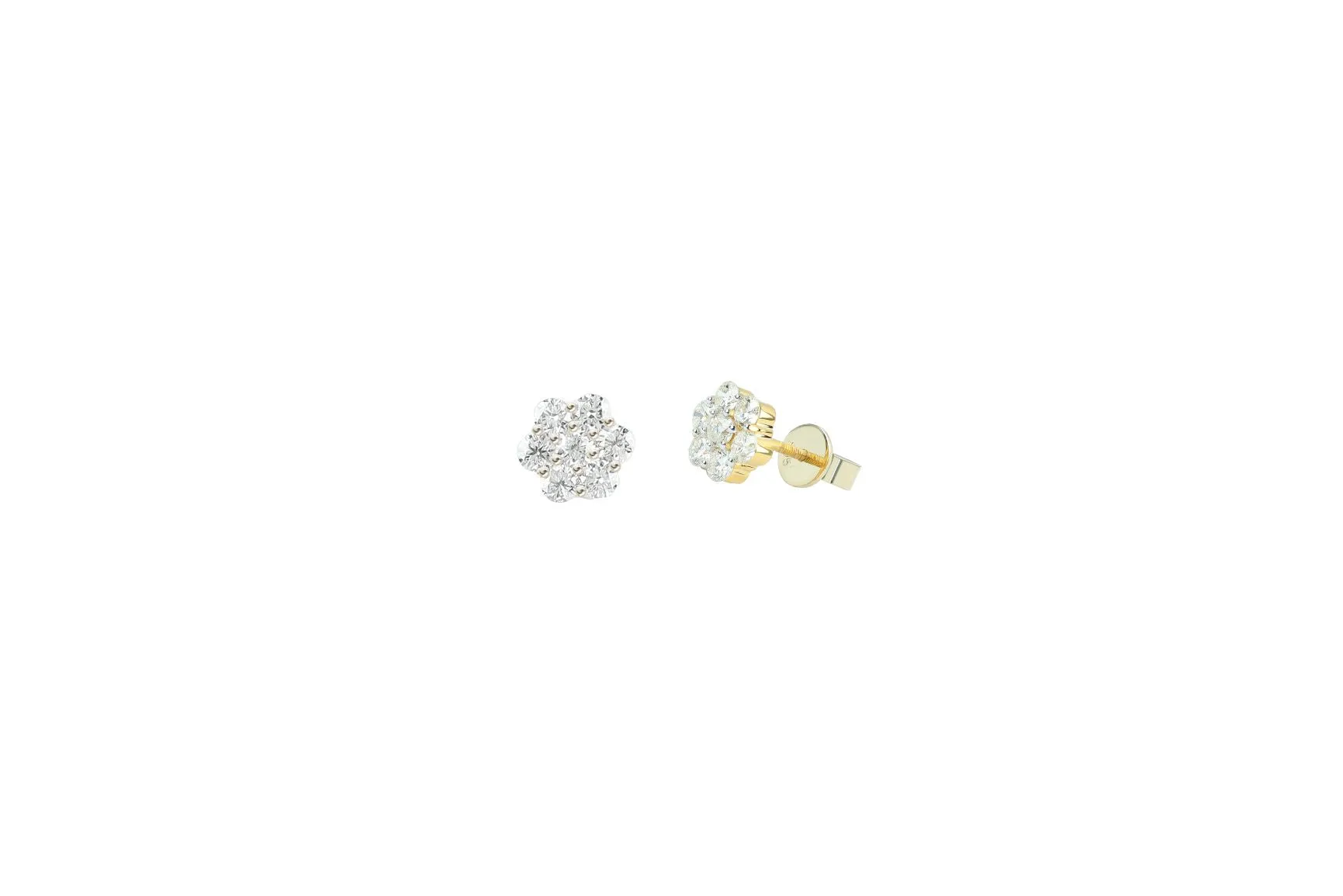 1 ctw Halo Diamond Stud Earrings