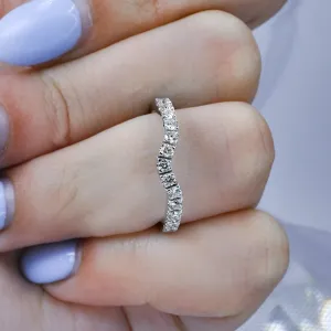 Bargain 0.50CT Round Cut Diamond Wedding Ring in 14KT White Gold
