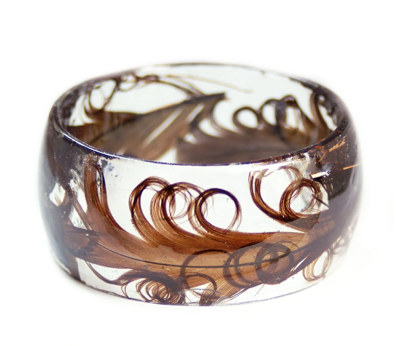 Curly Feather Resin Bracelet