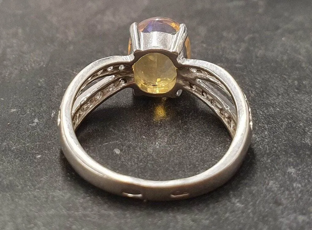 Fire Opal Ring - October Birthstone Ring - Opal Vintage Ring