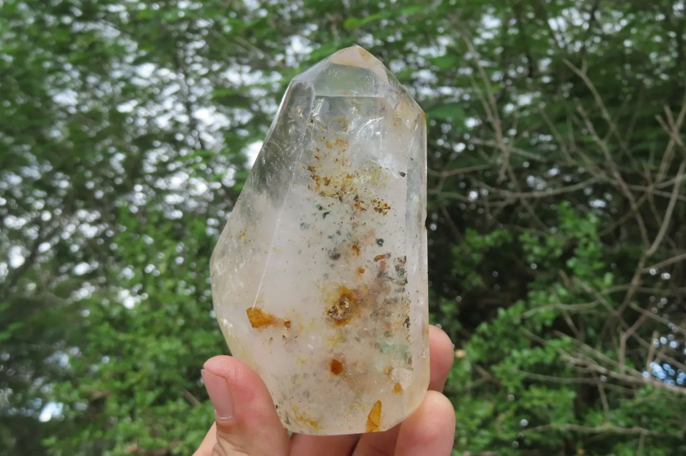 Polished Clear Quartz Crystals x 3 From Madagascar