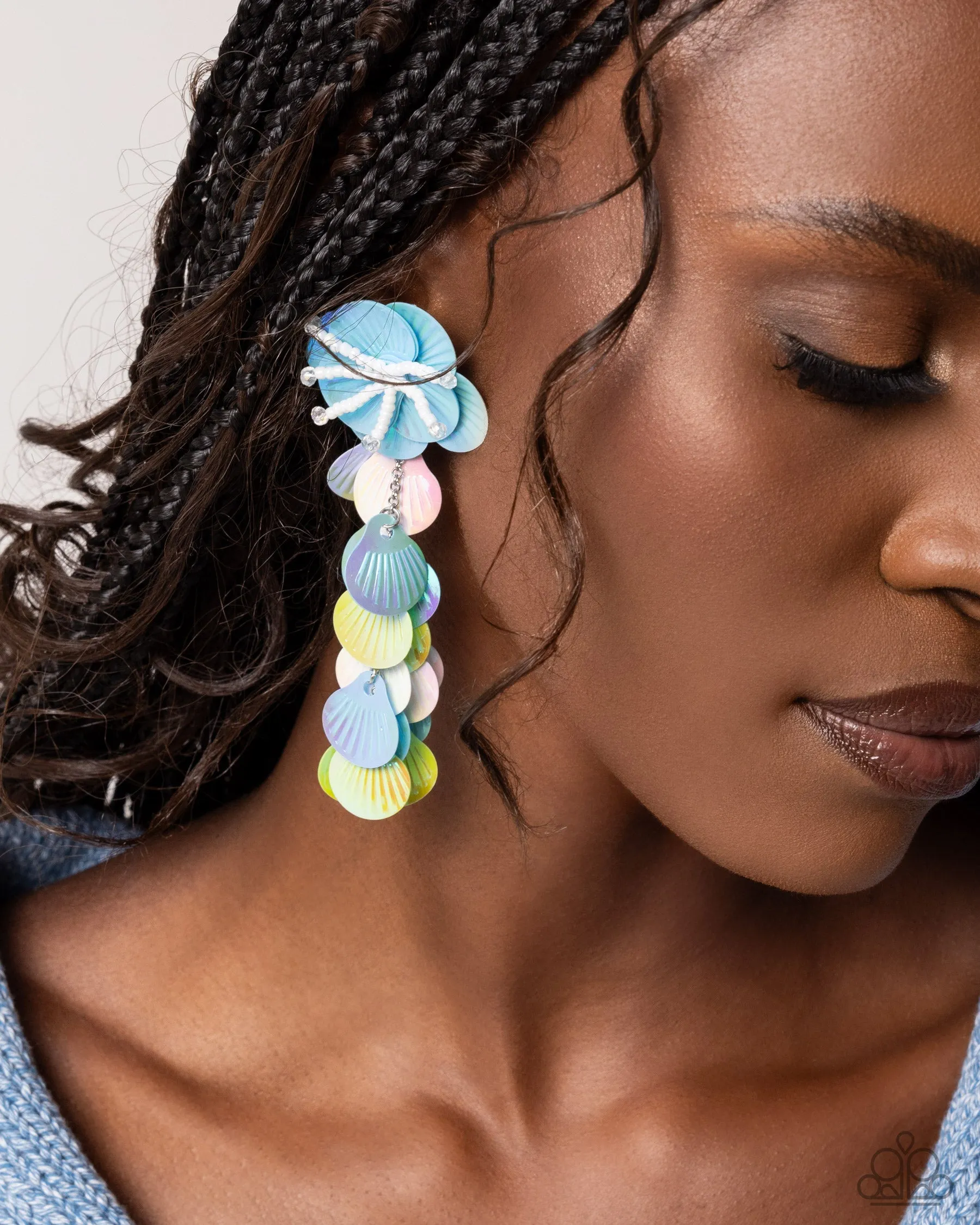 Under the Waves - Blue Earrings